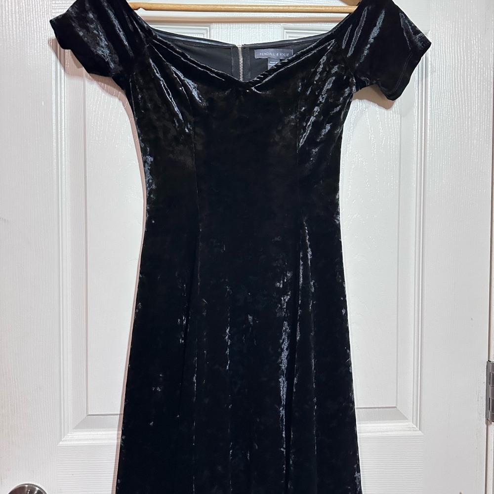 Elegant Black Velvet Dress